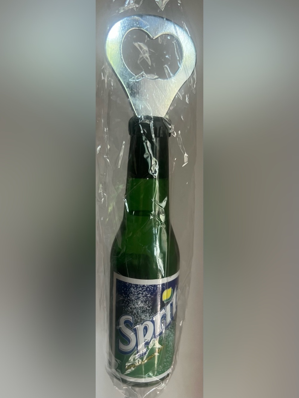 Glass Bottle Opener w/Faux Liquid & Magnet on Back